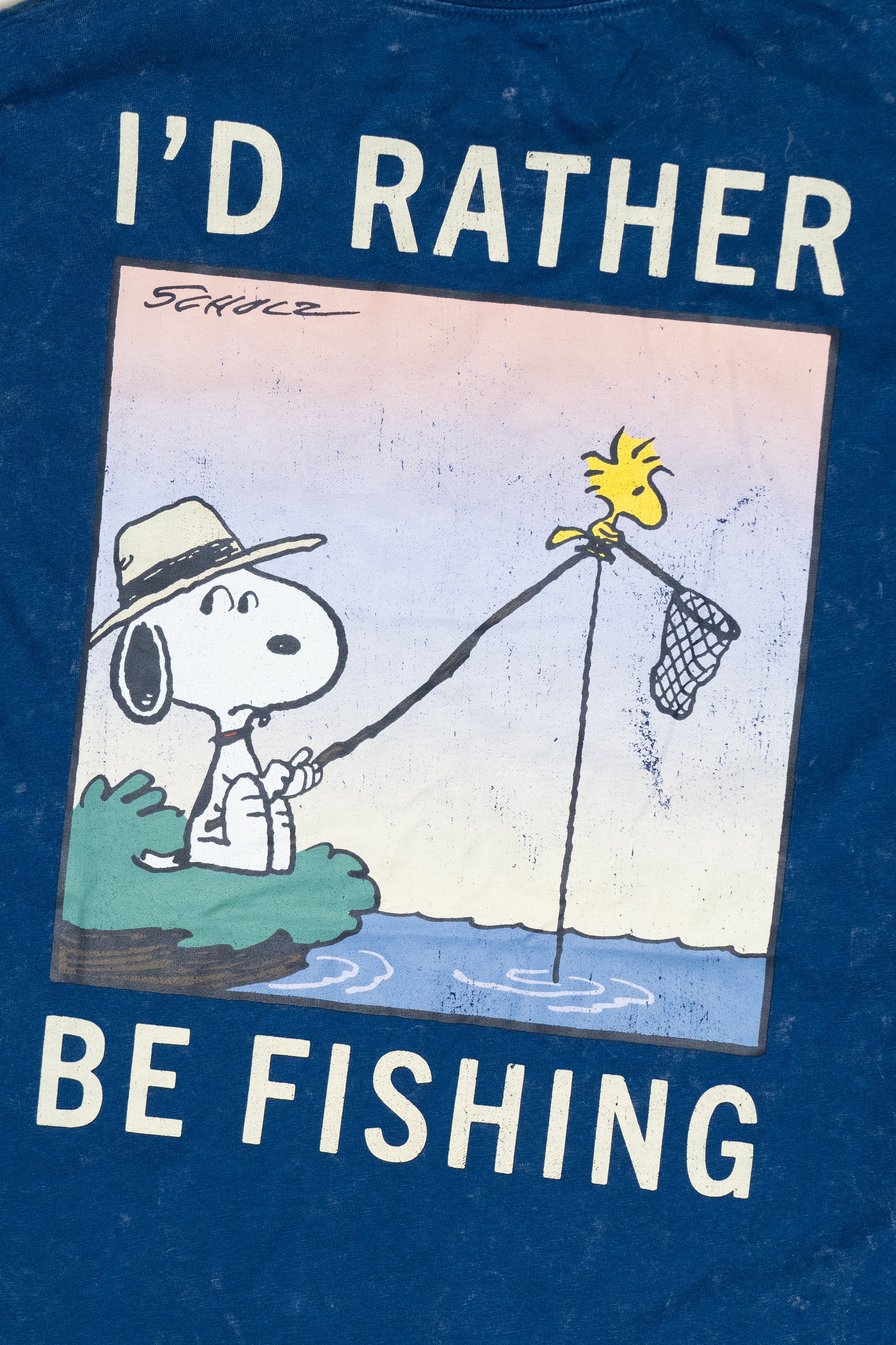 Snoopy Embroidered Fishing Tee