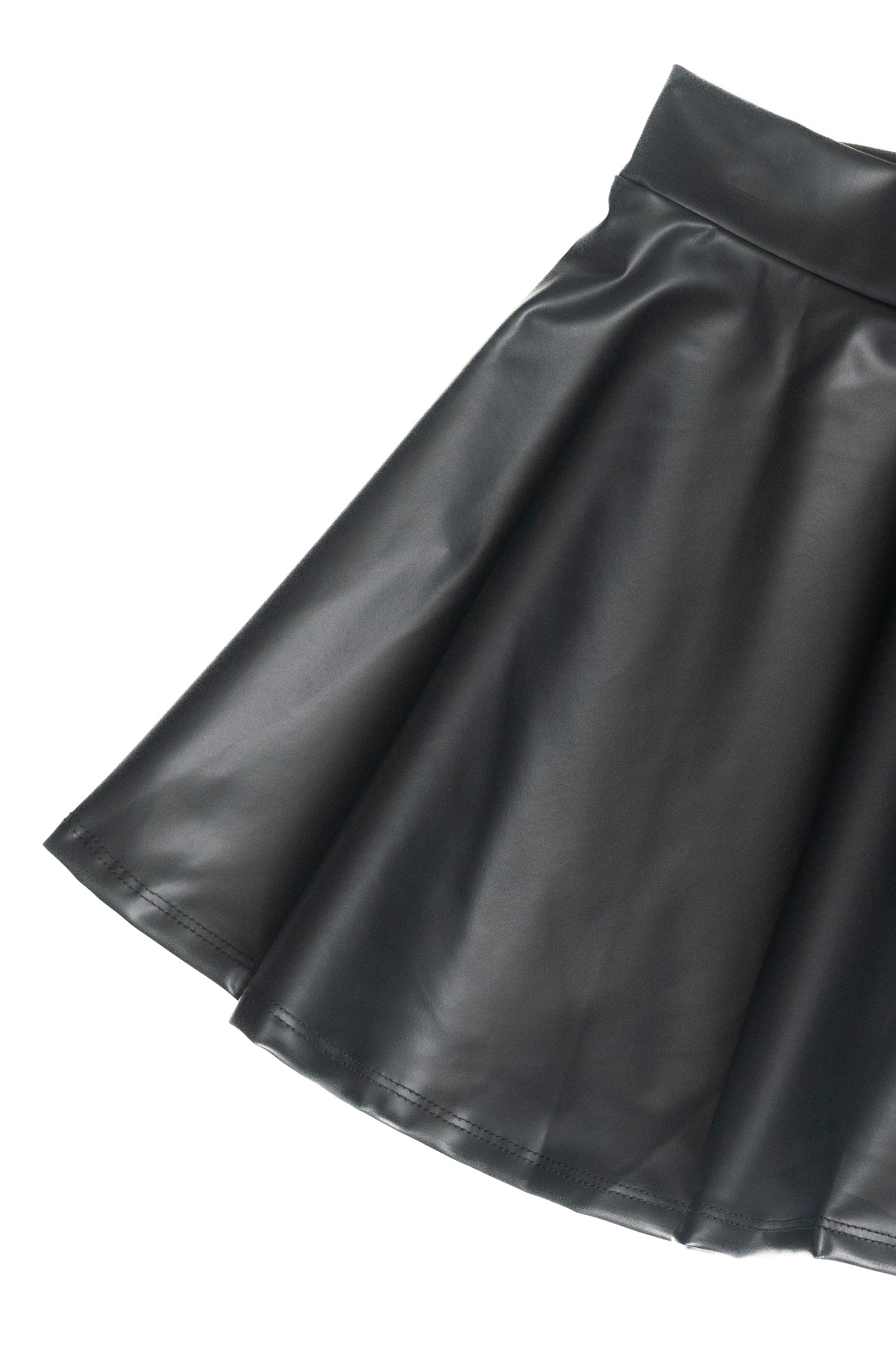 Matte Black Skater Skirt
