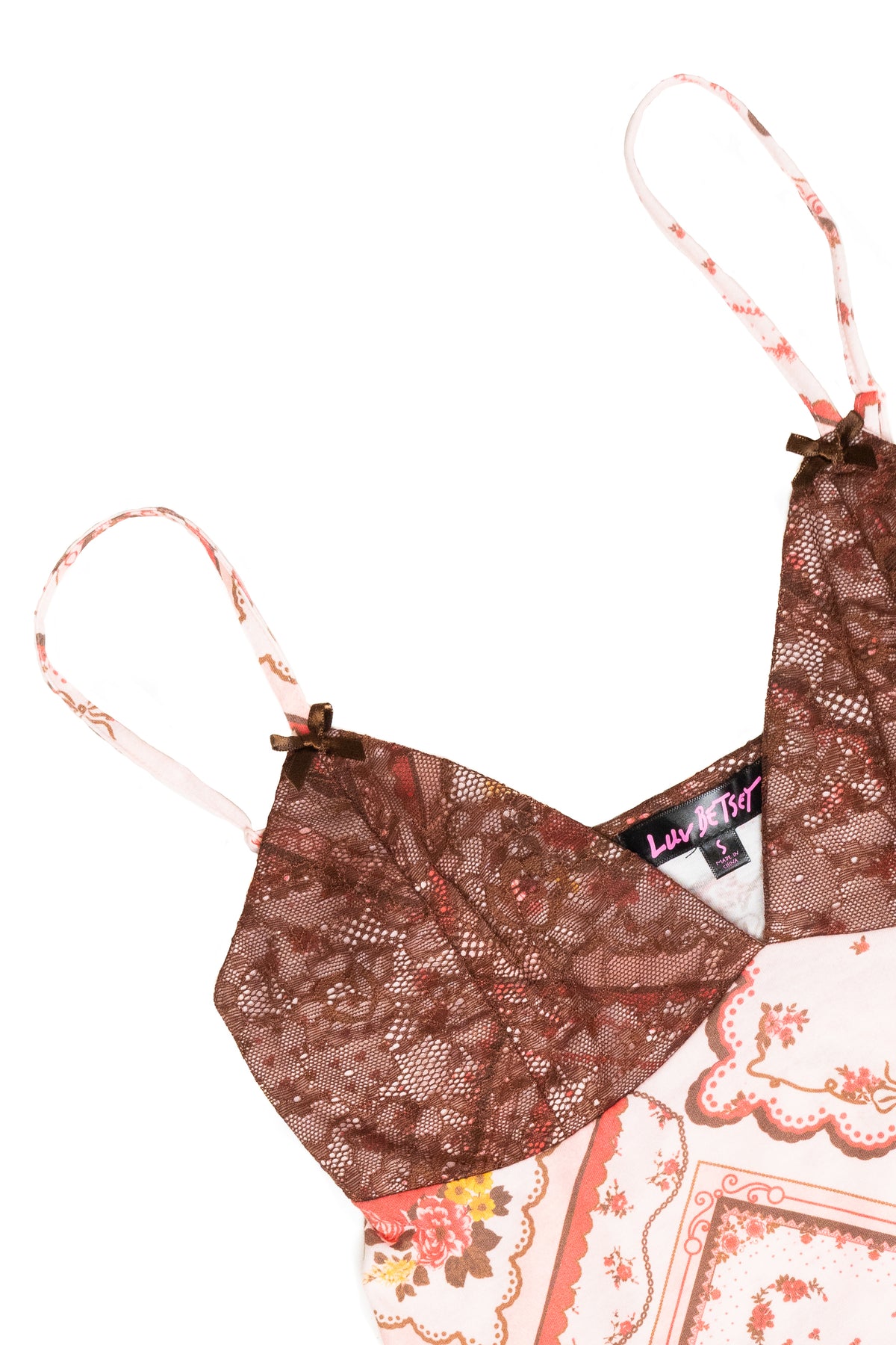 Handkerchief Printed Lace Cami
