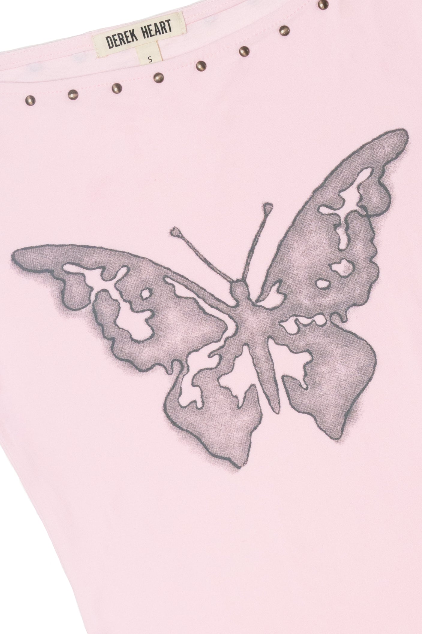 Butterfly Studded Boat Neck Tee