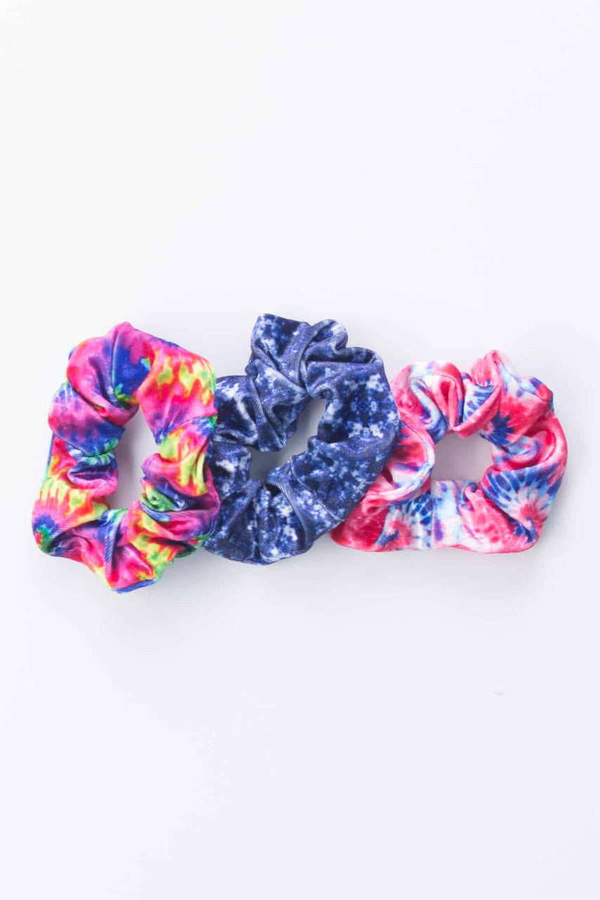 Velvet Tie Dye Scrunchies Bundle