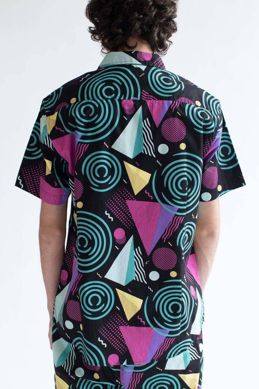 Vertigo Swirls Woven Button Up Shirt