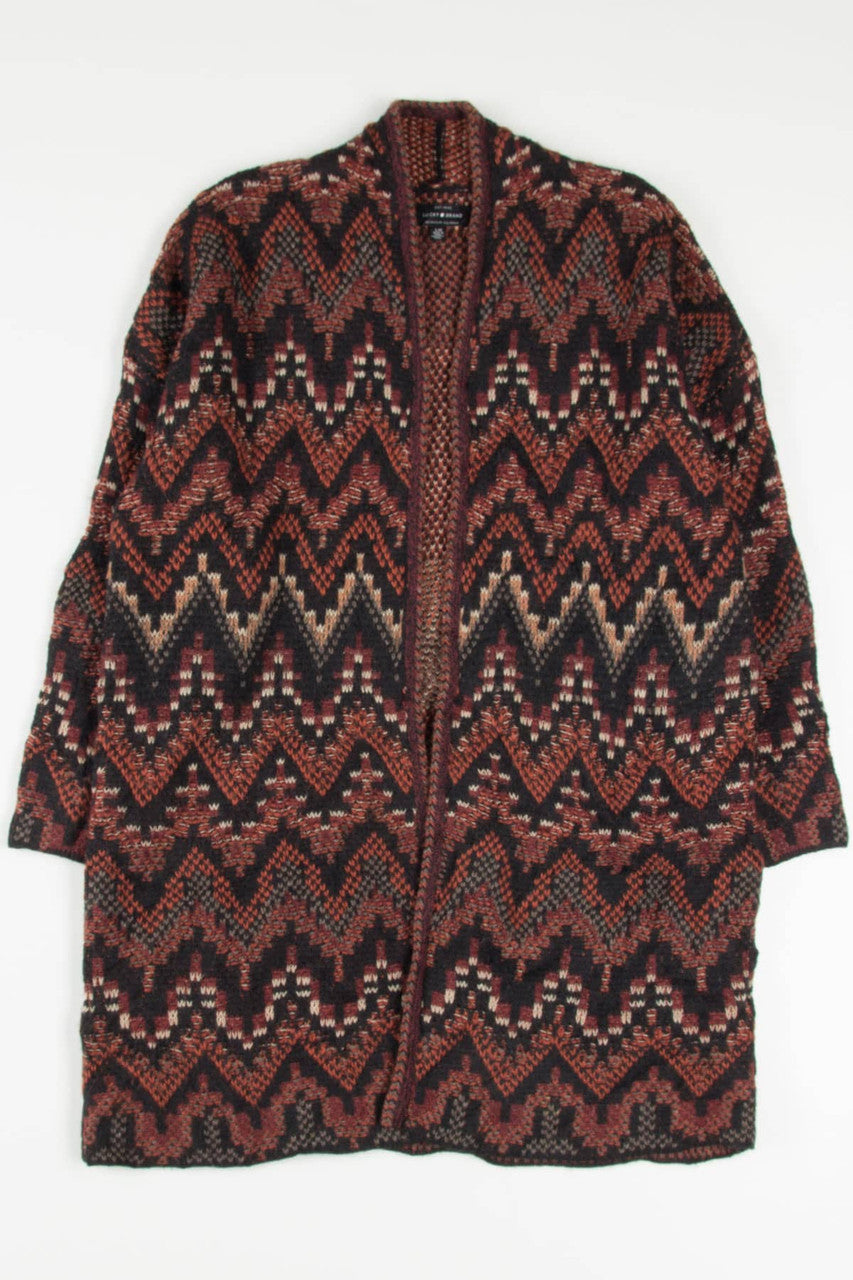 Lucky Brand Chevron Knit Cardigan 3454