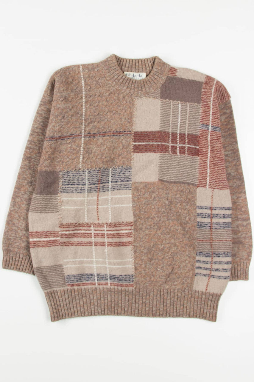 Vintage Ta Ta Plaid 80s Sweater 3477