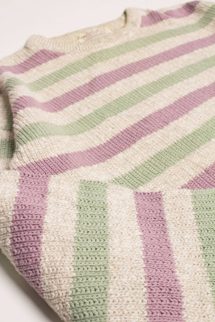 Vintage Lilac Striped Sweater 3492