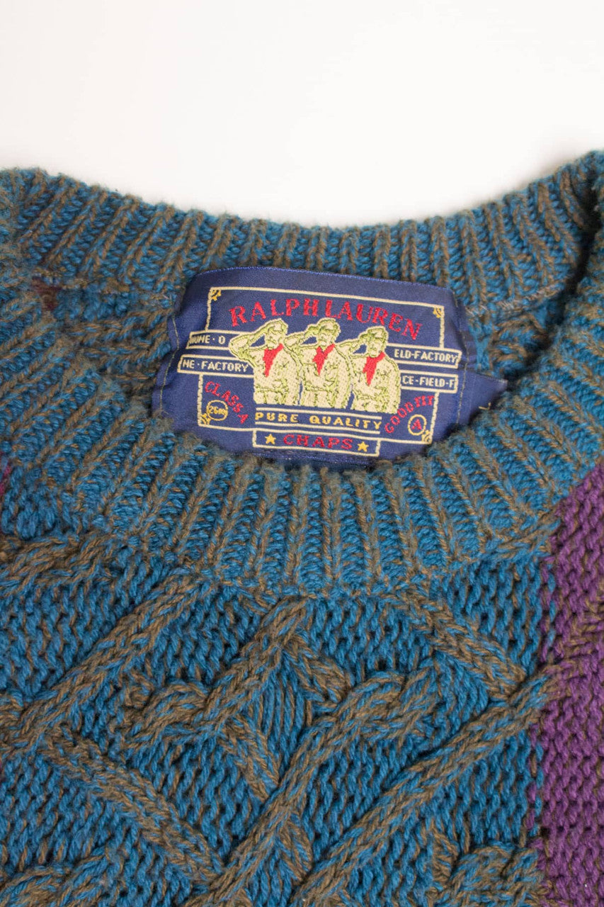 Vintage Ralph Lauren Big Striped Sweater 3544