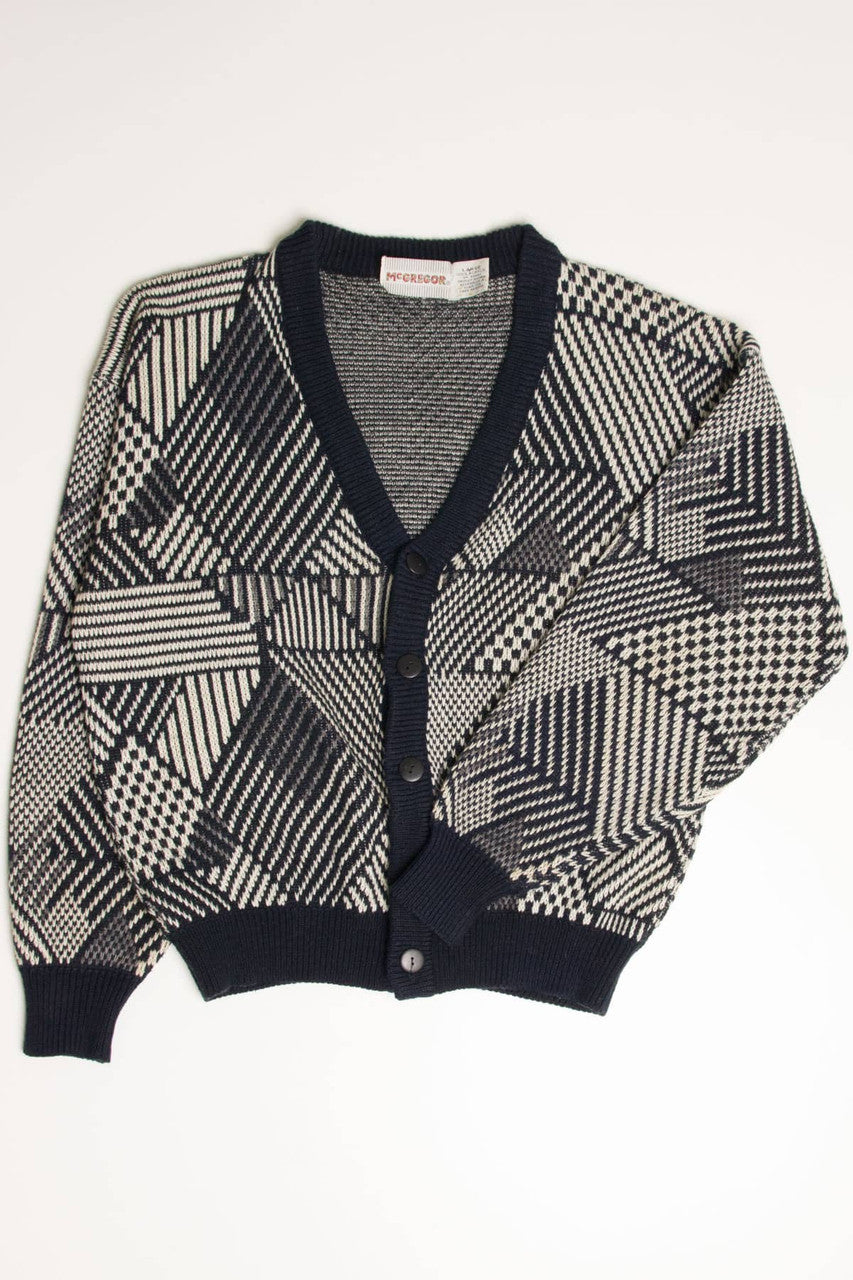 Vintage 80s Triangles Cardigan 3554