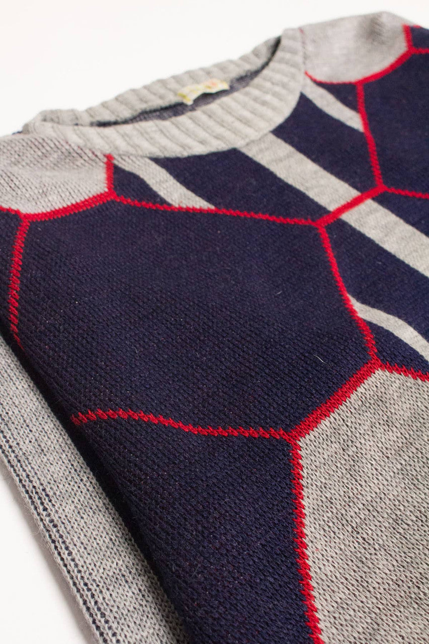 Vintage 80s Hexagon Sweater 3566