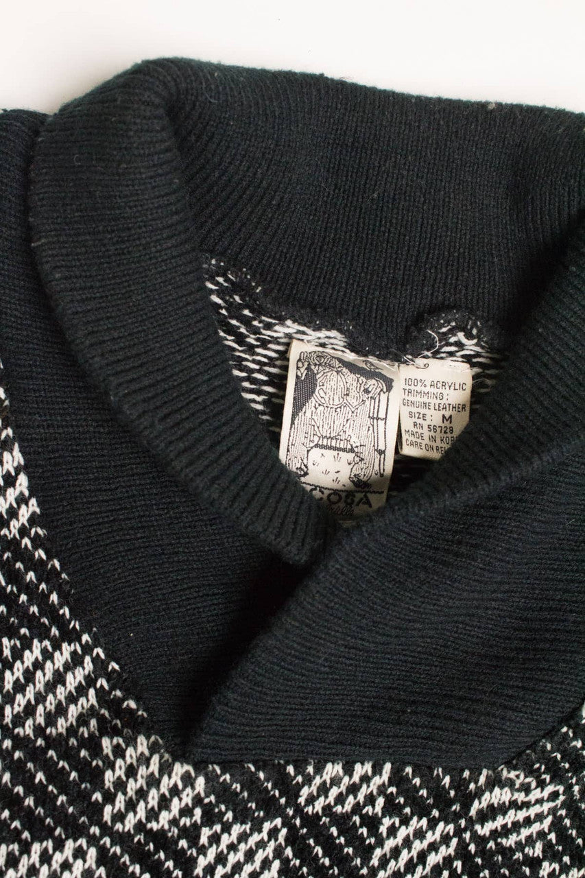 Vintage 80s Checkered Sweater 3610