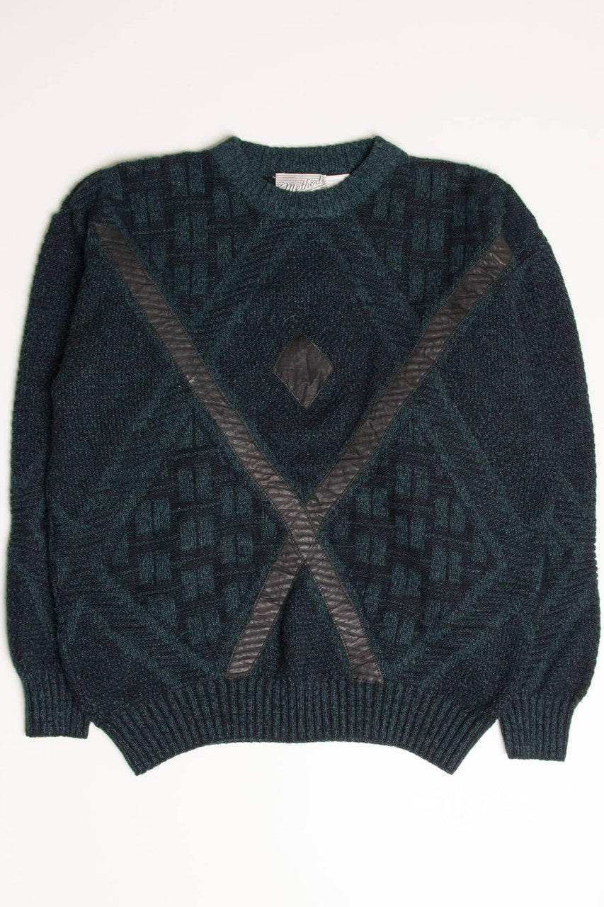 Vintage 80s Teal Sweater 3632