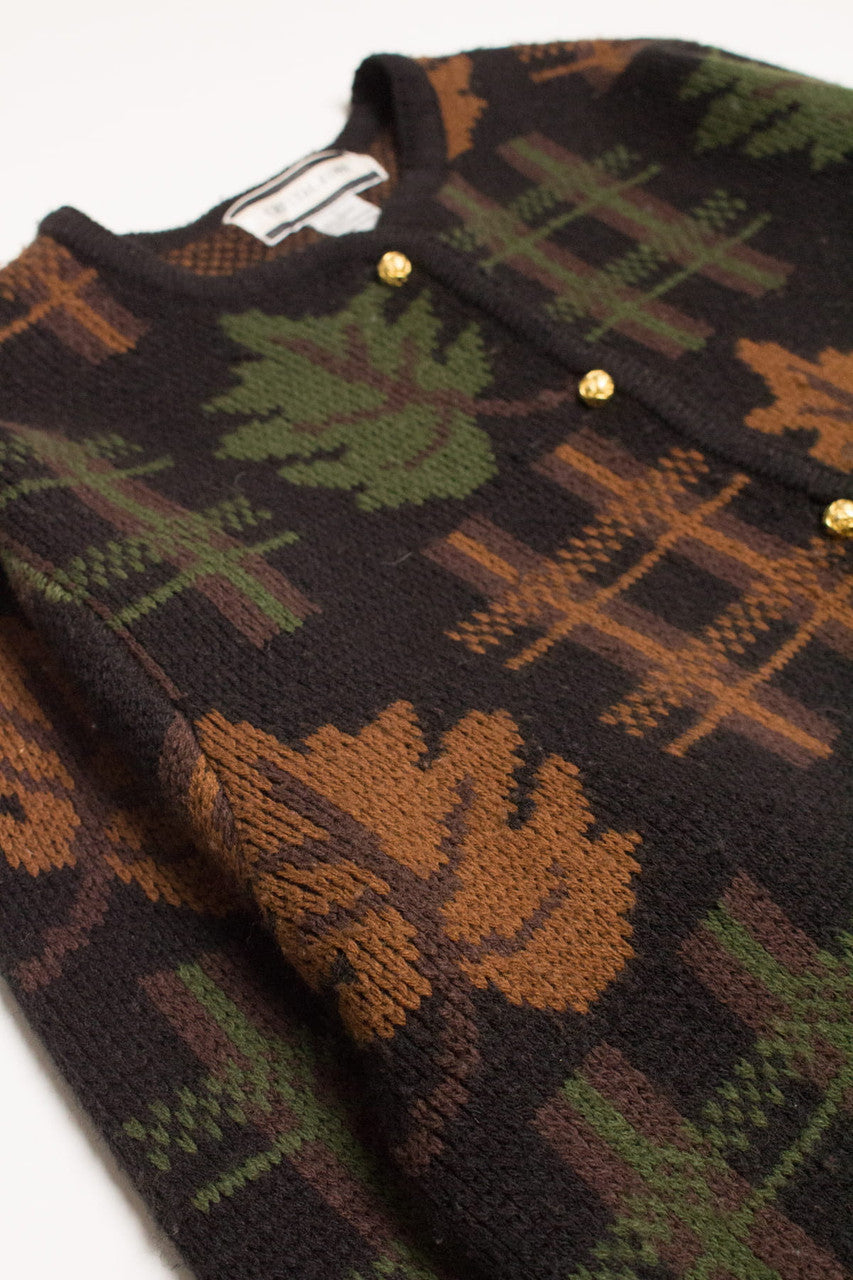 Fall Leaves 80s Cardigan 3692