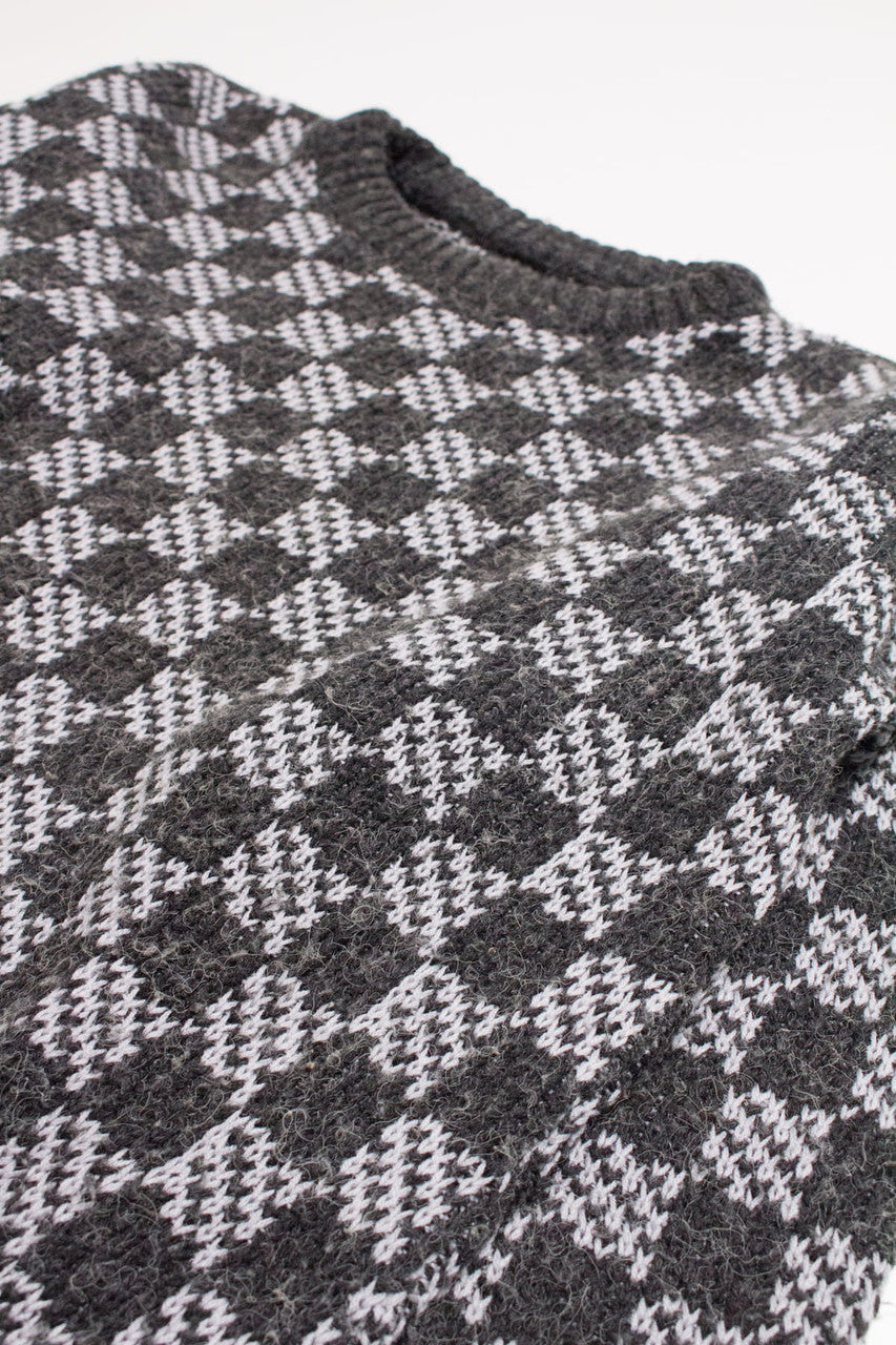 Vintage Checkered 80s Sweater 3742