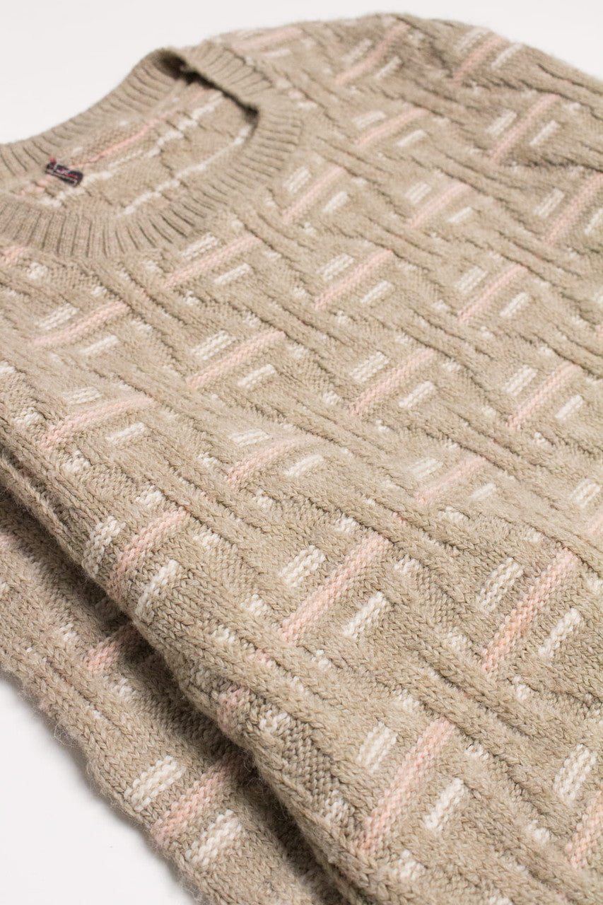 Vintage Beige 80s Sweater 3755
