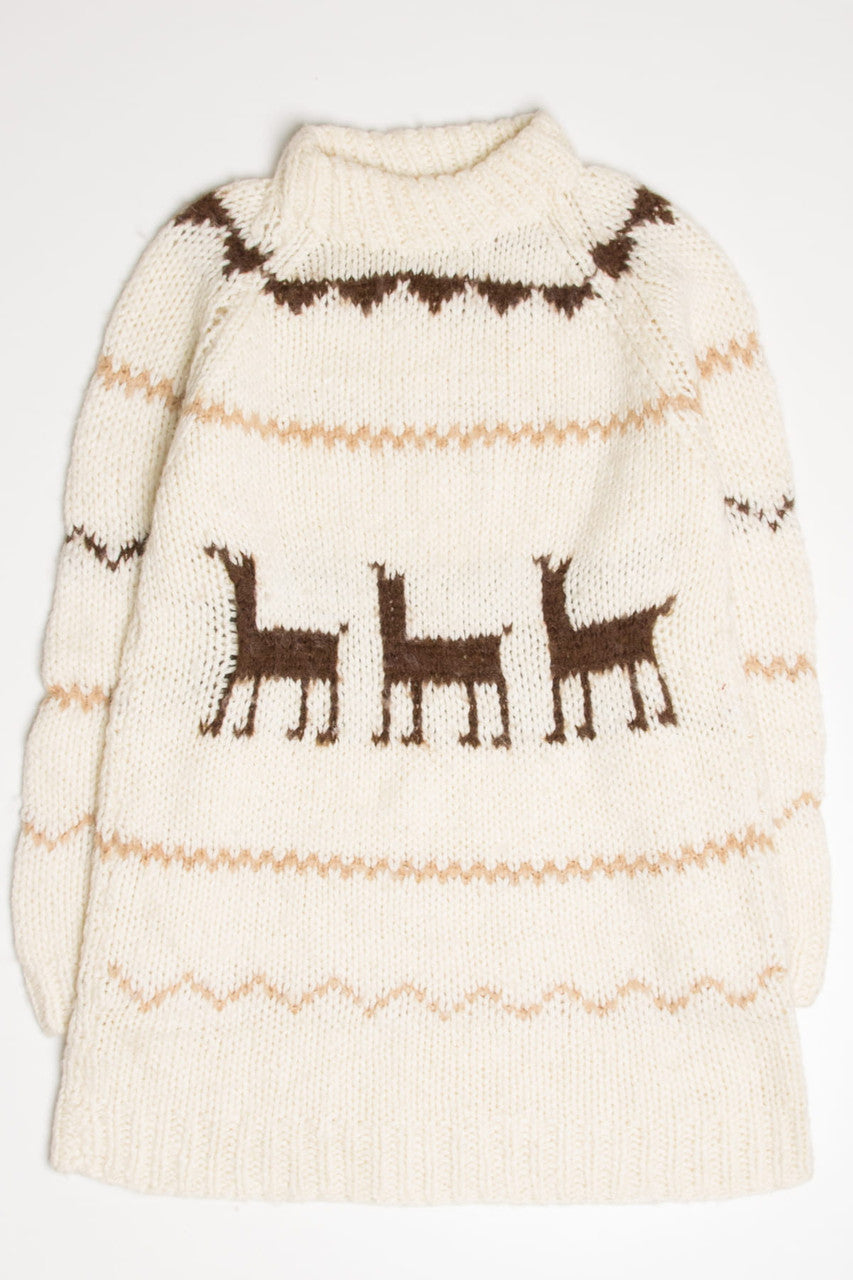 Knit Llama Sweater Dress