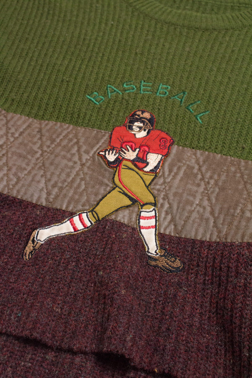 Baseball Football Player 80s Sweater 3796