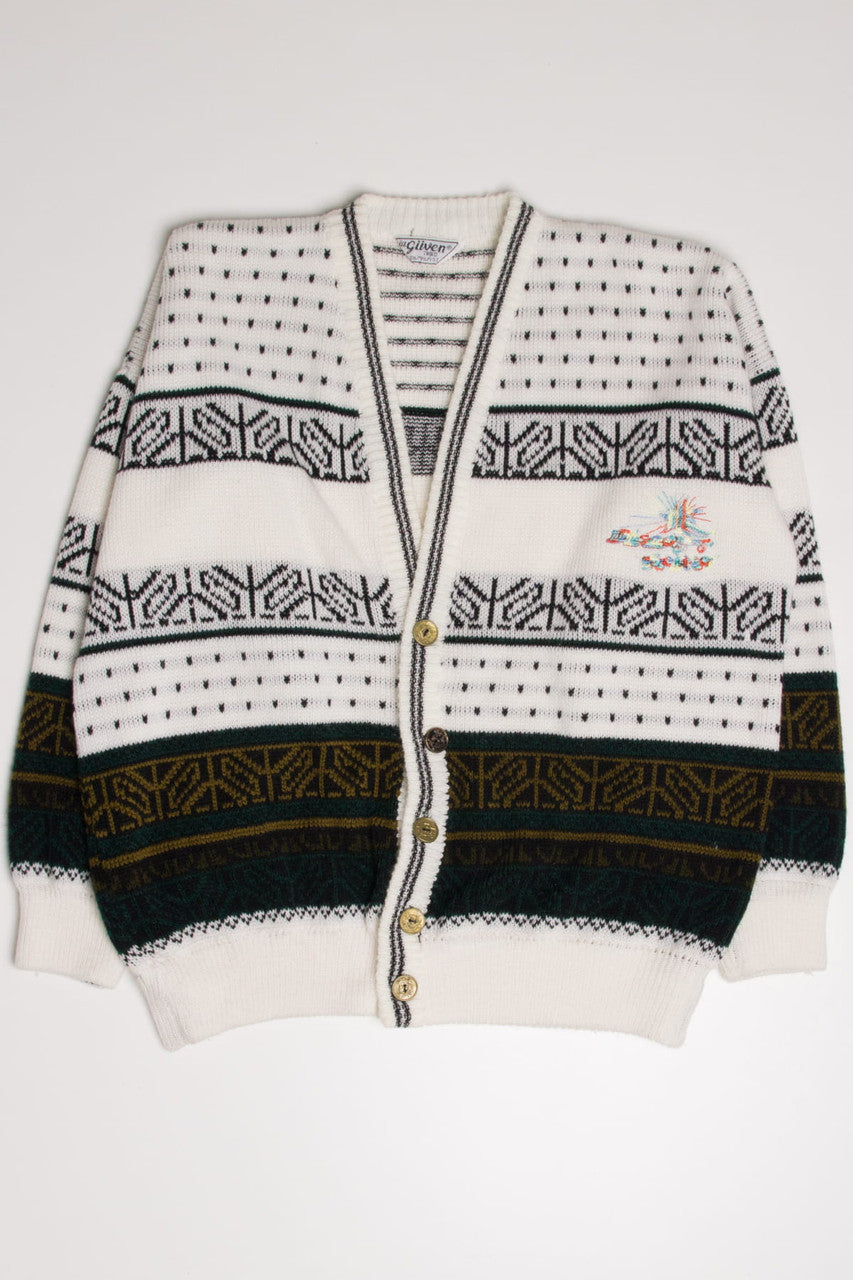 Vintage Embroidered 80s Cardigan 3802
