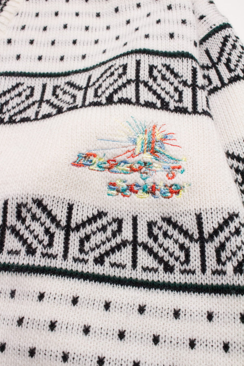 Vintage Embroidered 80s Cardigan 3802