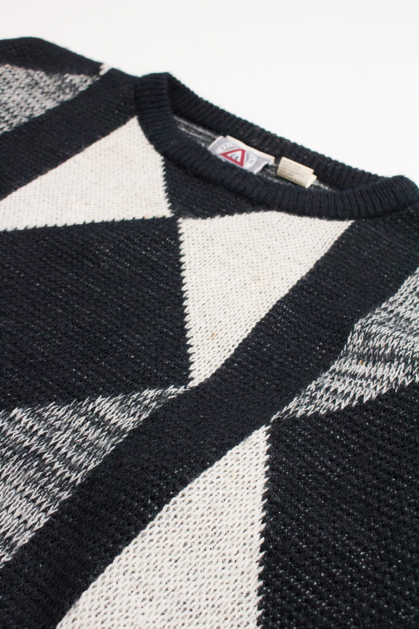 Vintage Diamond Triangle 80s Sweater 3817