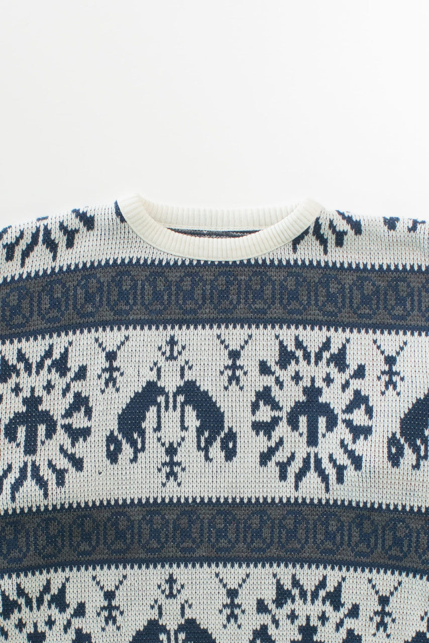 Vintage Patterned 80s Sweater