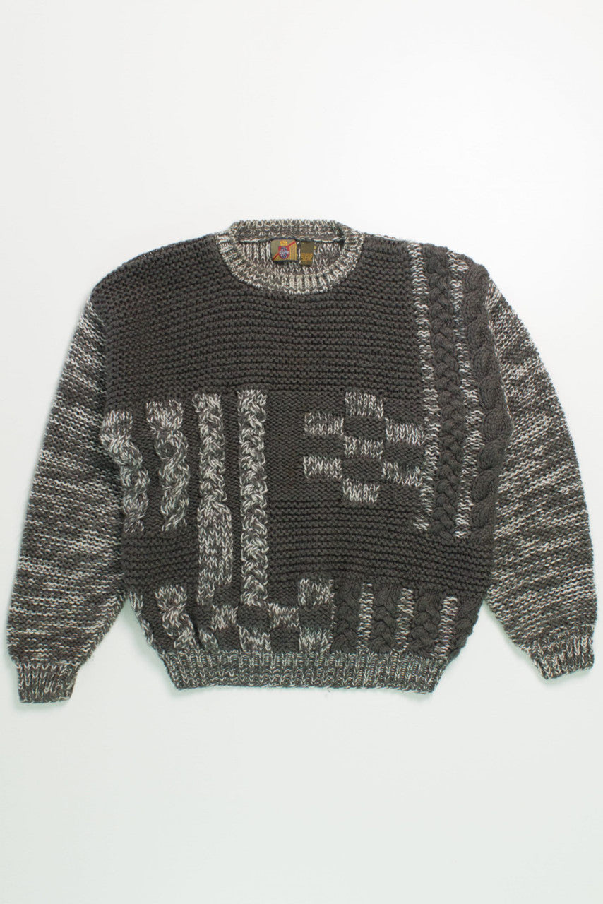 Vintage Cozy Grey 80s Sweater