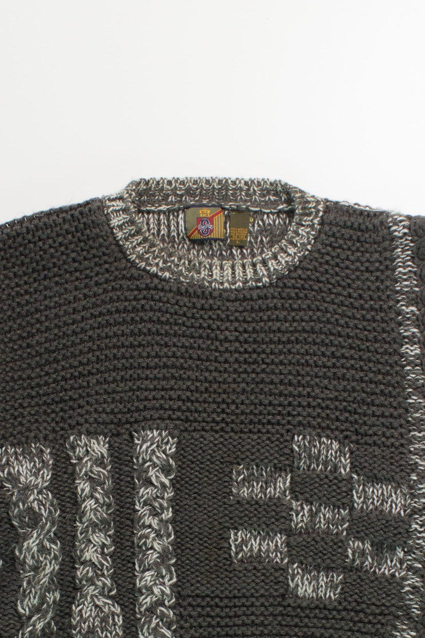 Vintage Cozy Grey 80s Sweater