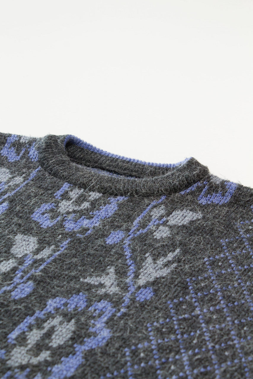 Vintage Flower Pattern 80s Sweater