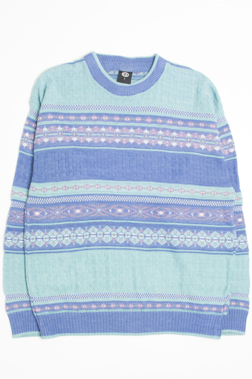 Blue Striped 80s Sweater 3875