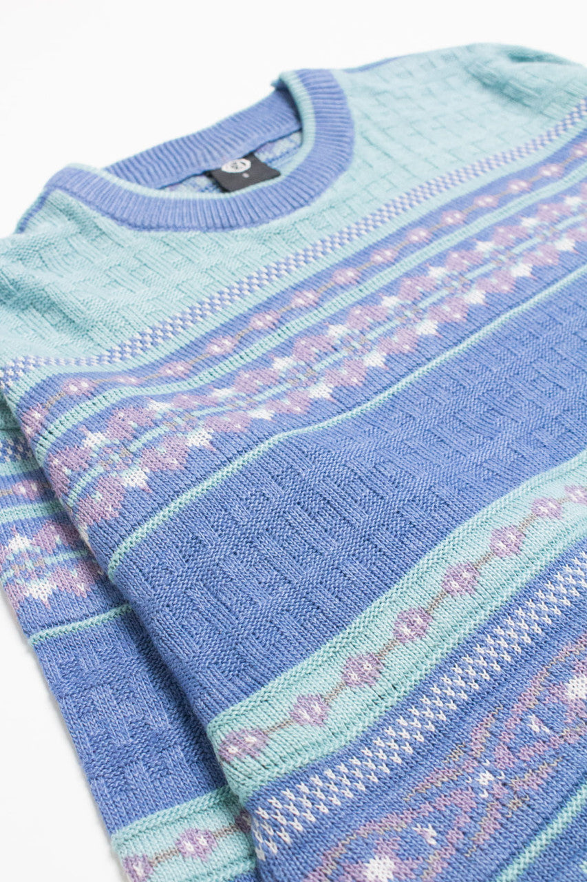 Blue Striped 80s Sweater 3875