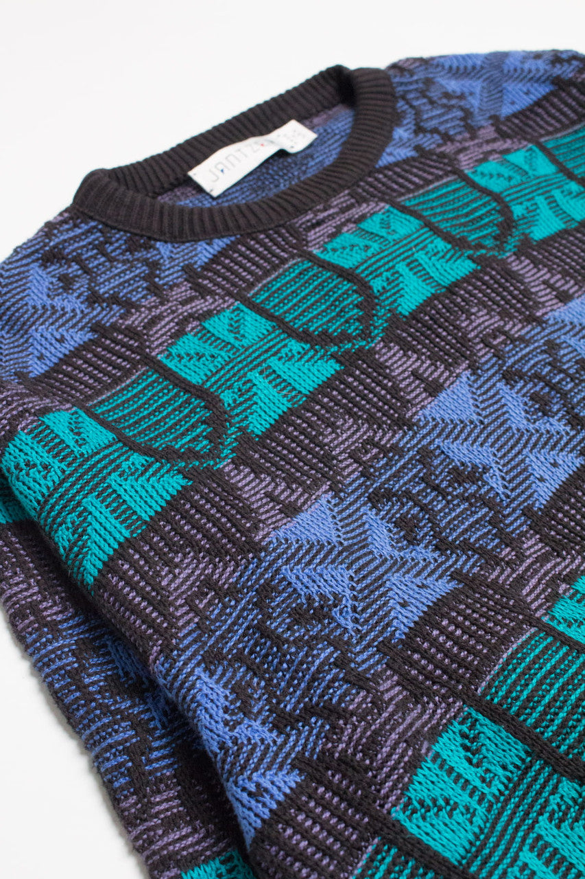 Periwinkle & Teal Jantzen 80s Sweater