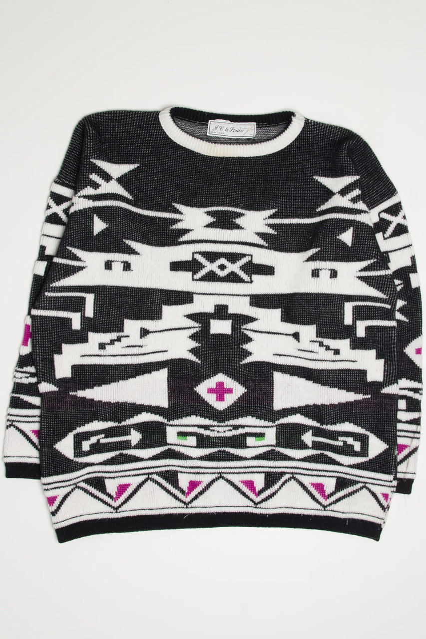 Southwestern Geometric 80s Sweater