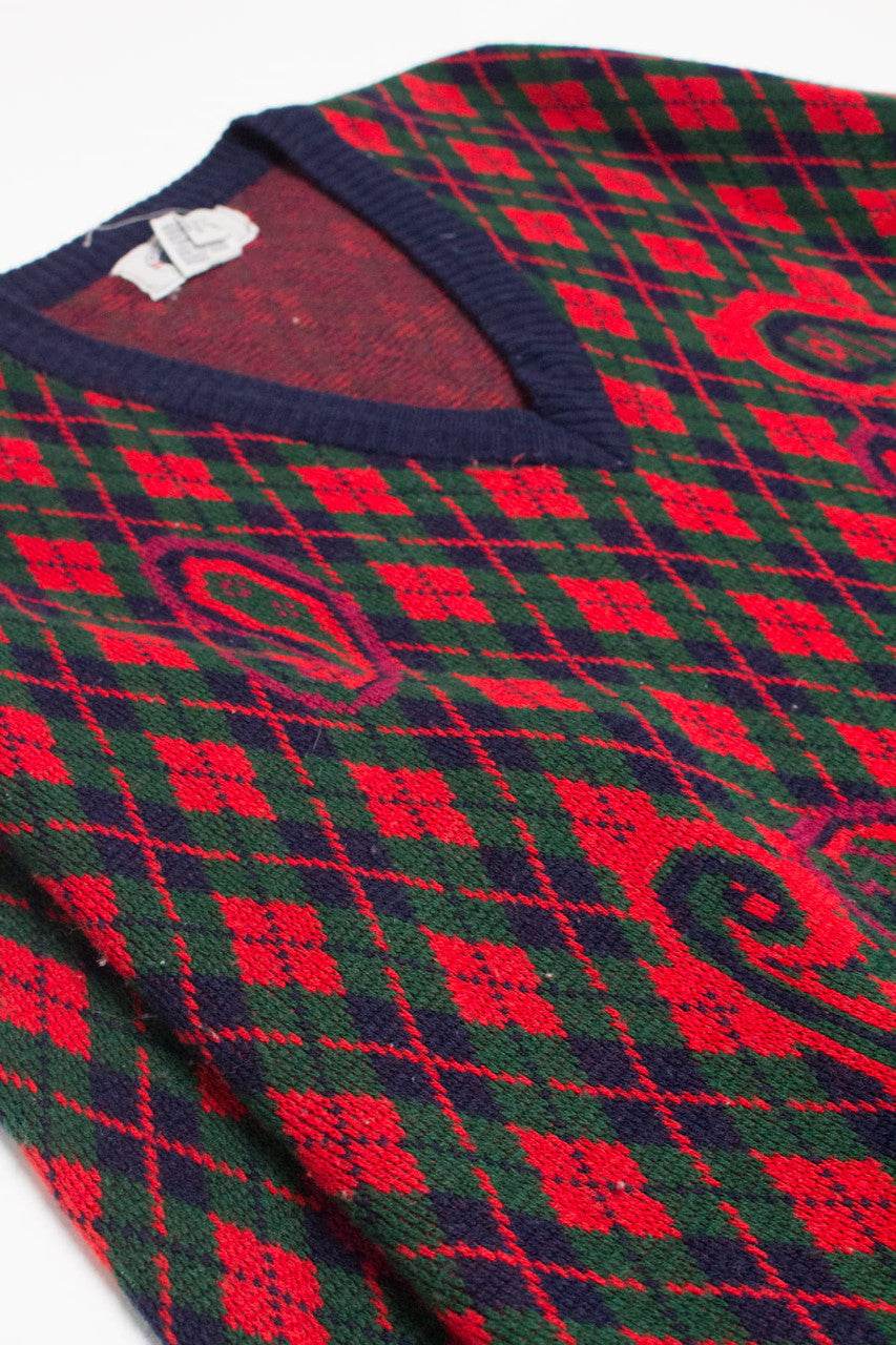 Argyle Paisley Hemingway Point 80s Sweater