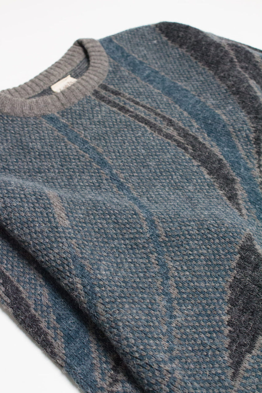 Teal Waves 80s Sweater