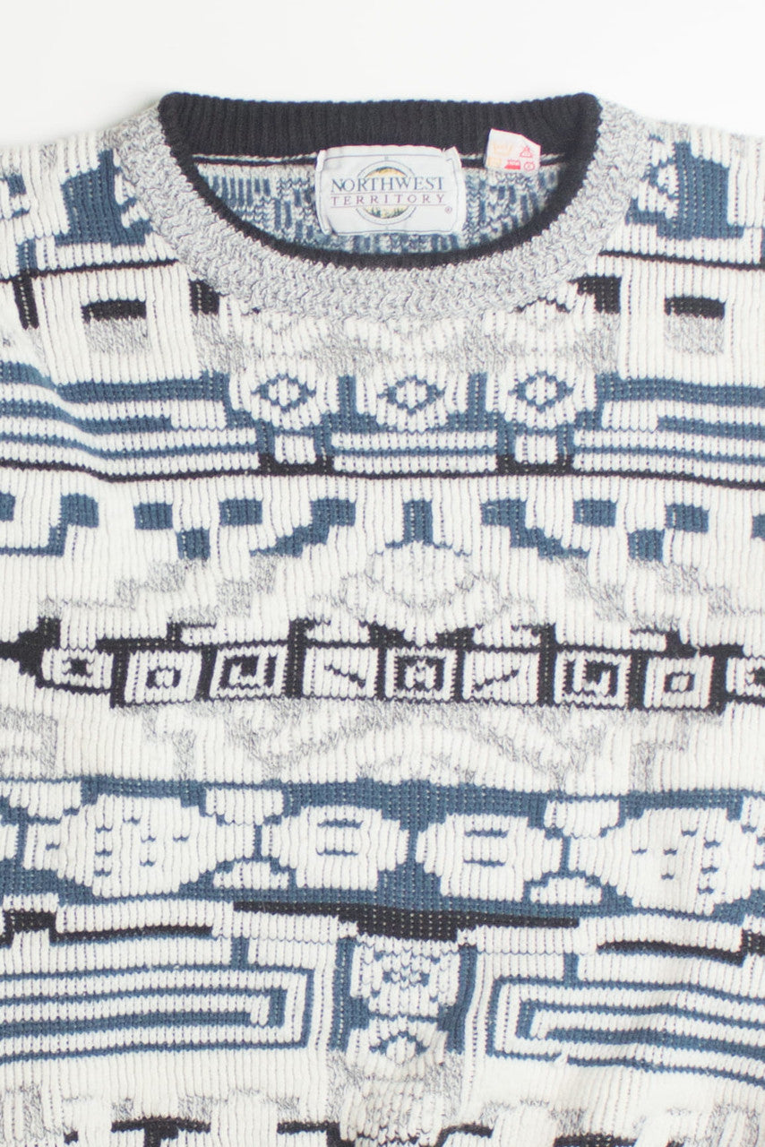 Northwest Territories Patterned 80s Sweater