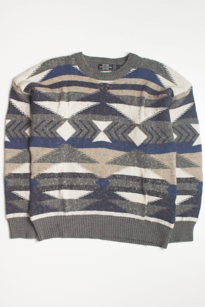 Triangle Pattern Expressions 80s Sweater