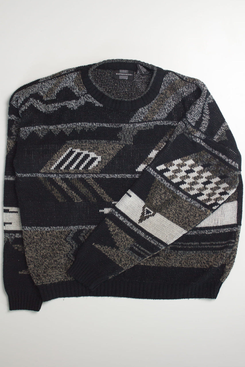 Abstract Pattern Expressions 80s Sweater