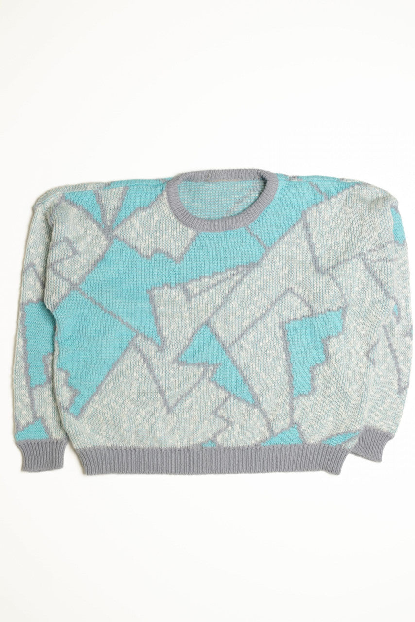 Blue and Gray 80s Sweater