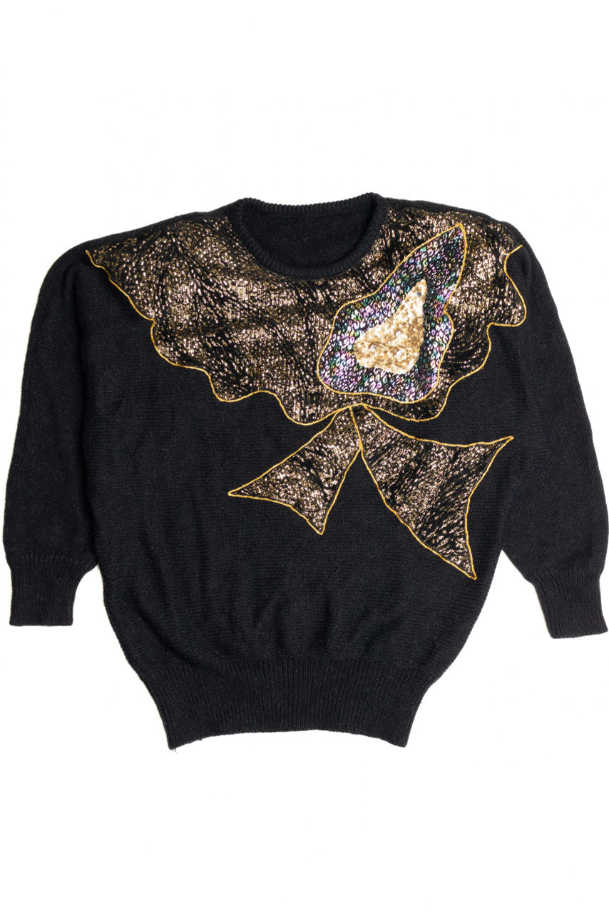Black and Gold 80s Sweater