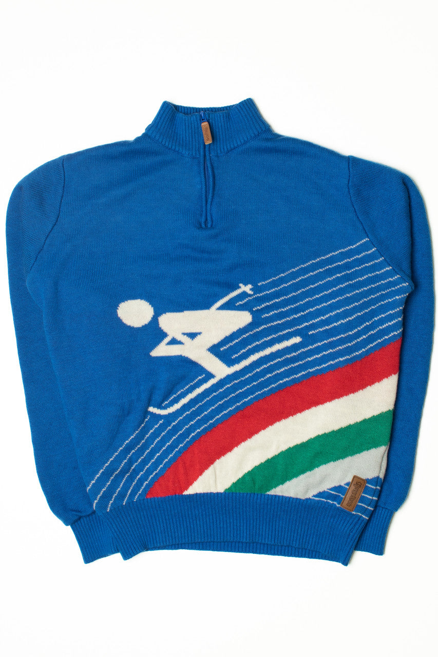 Downhill Ski Quarter-Zip Sweater