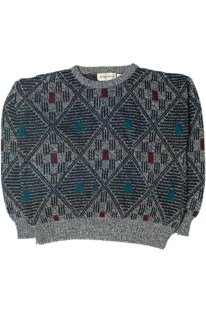 Vintage Michael Gerald 80s Argyle Sweater