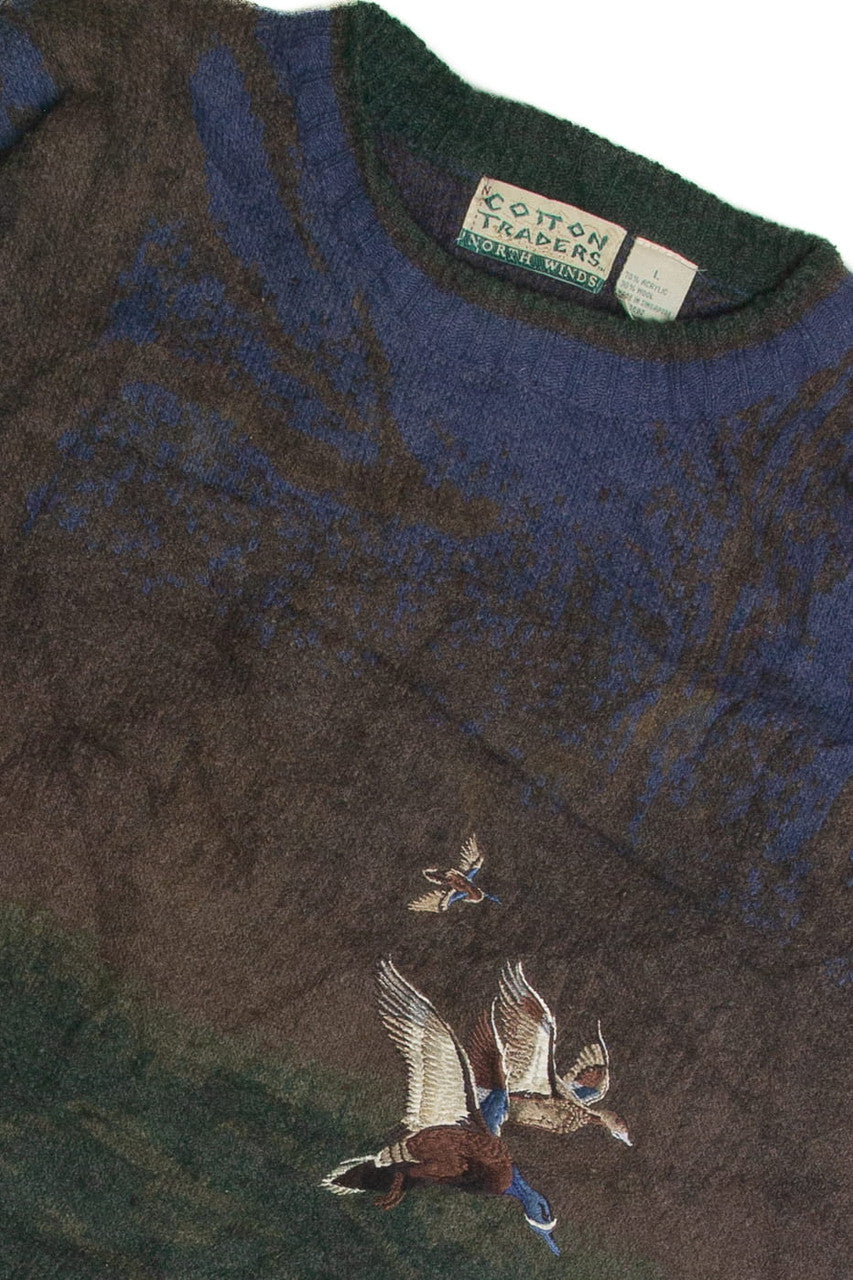 Vintage 80's Embroidered Duck Sweater