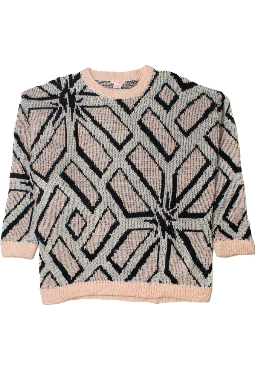 Vintage Pink Snowflake Esprit Sport 80s Sweater