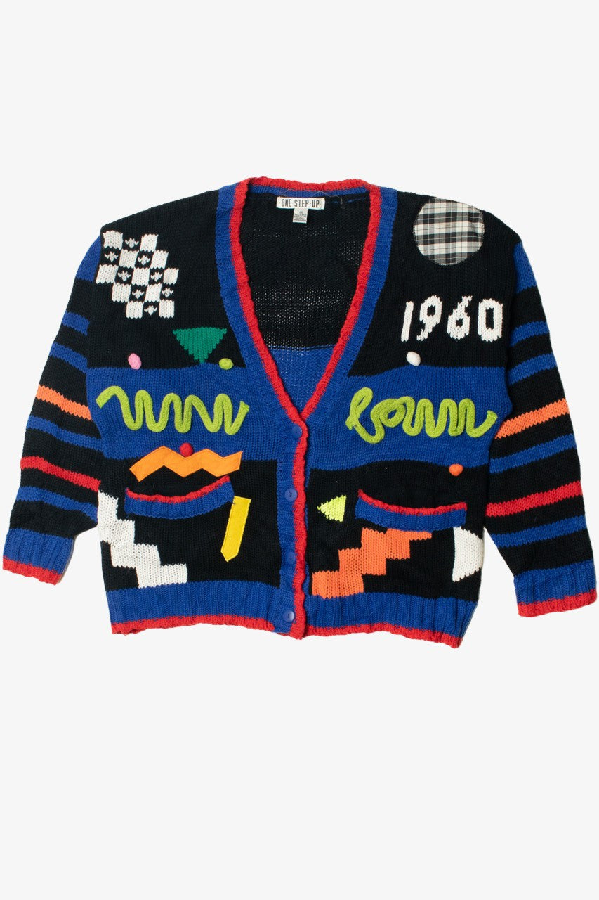 Vintage "1960" Graphic Doodles 80s Sweater