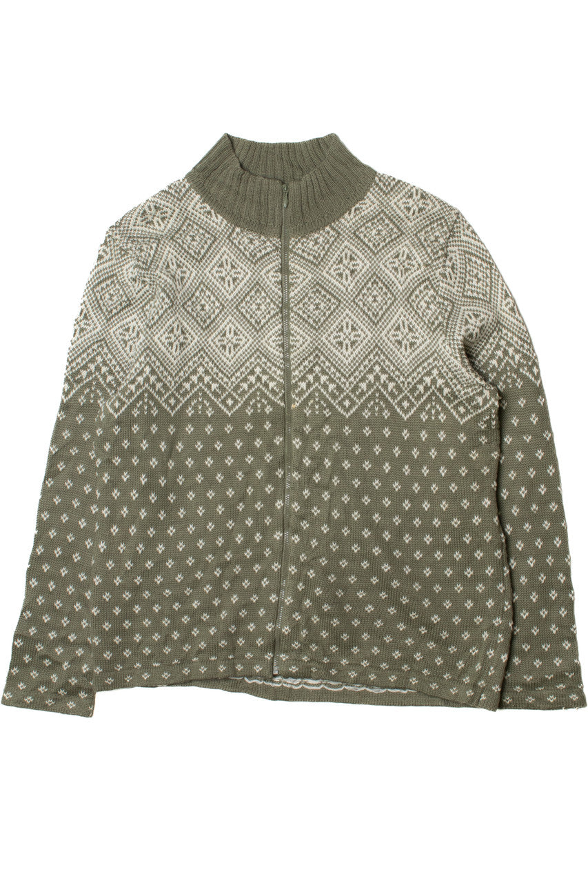 Vintage Norton McNaughton 80s Zip-Up Sweater
