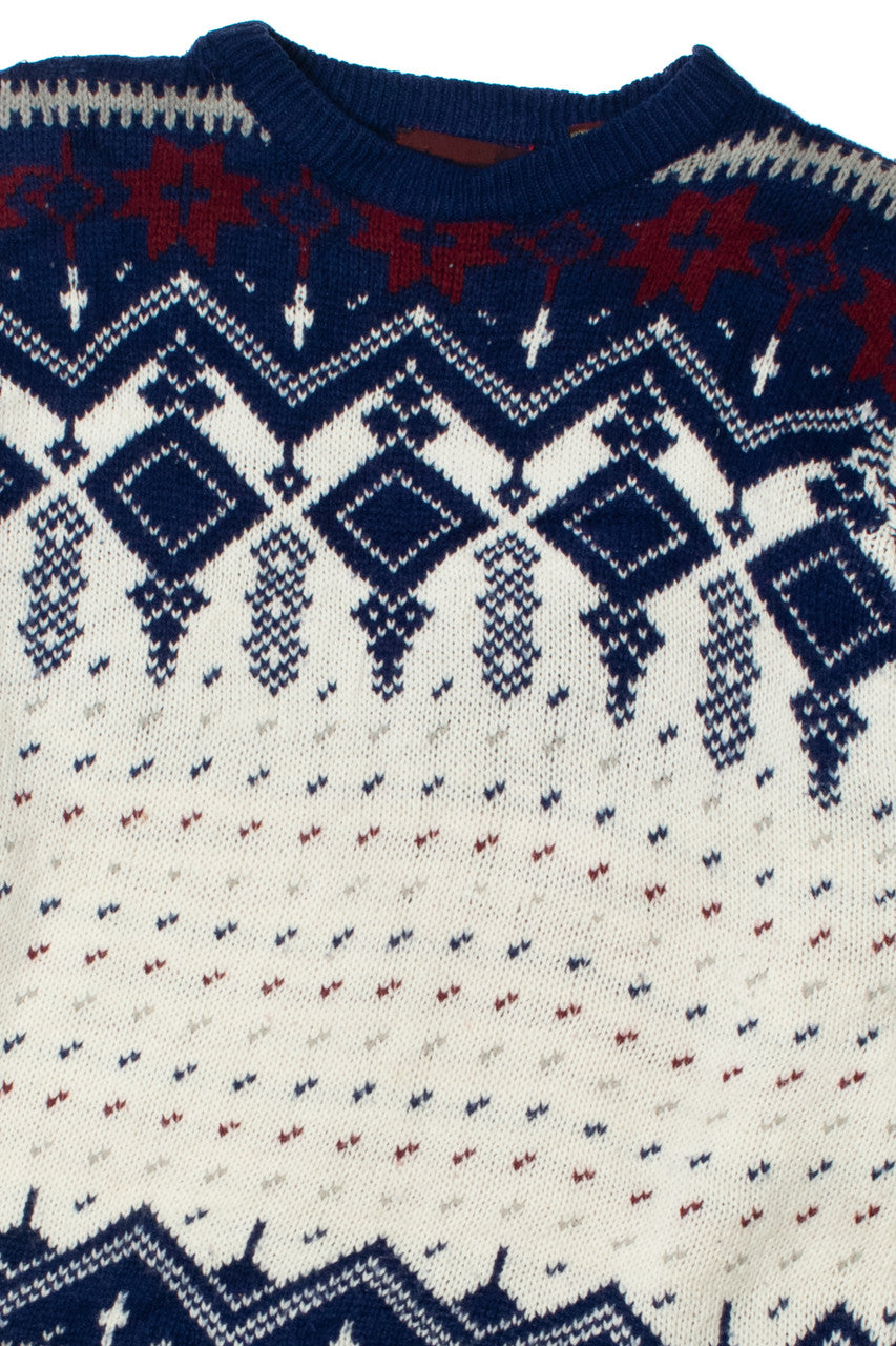 Vintage Blue Moss Creek Trader 80s Sweater