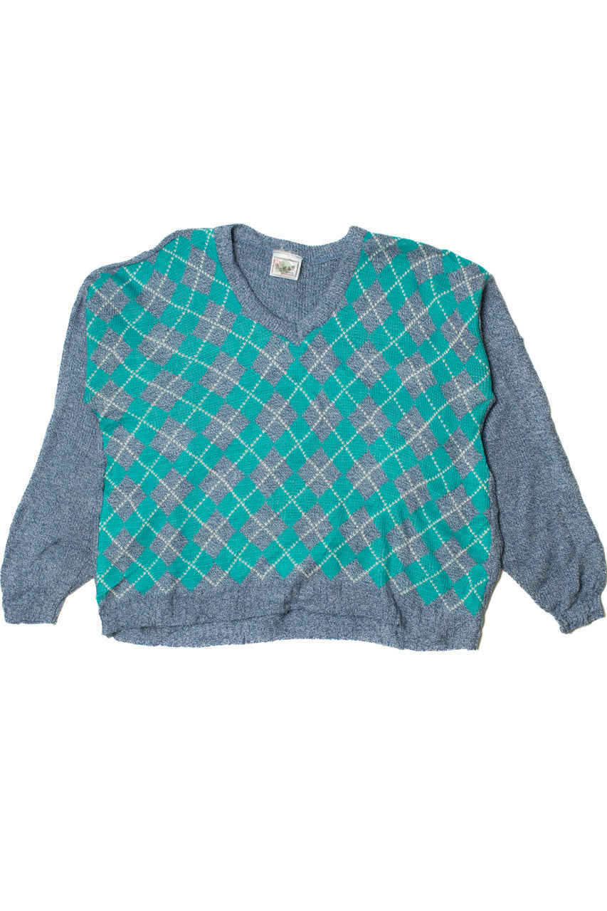 Vintage Argyle 80s Sweater