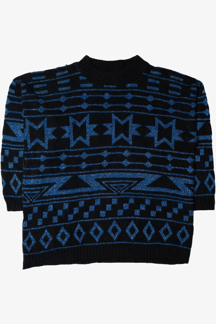 Vintage Blue Shimmery 80s Sweater