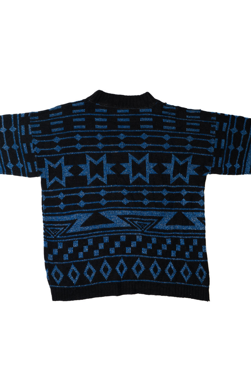 Vintage Blue Shimmery 80s Sweater