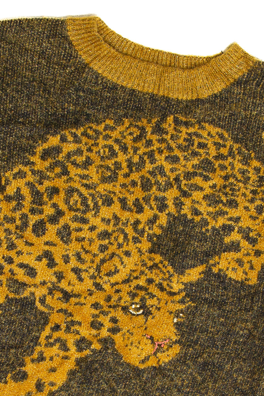 Recycled Cheetah 80s Style Sweater