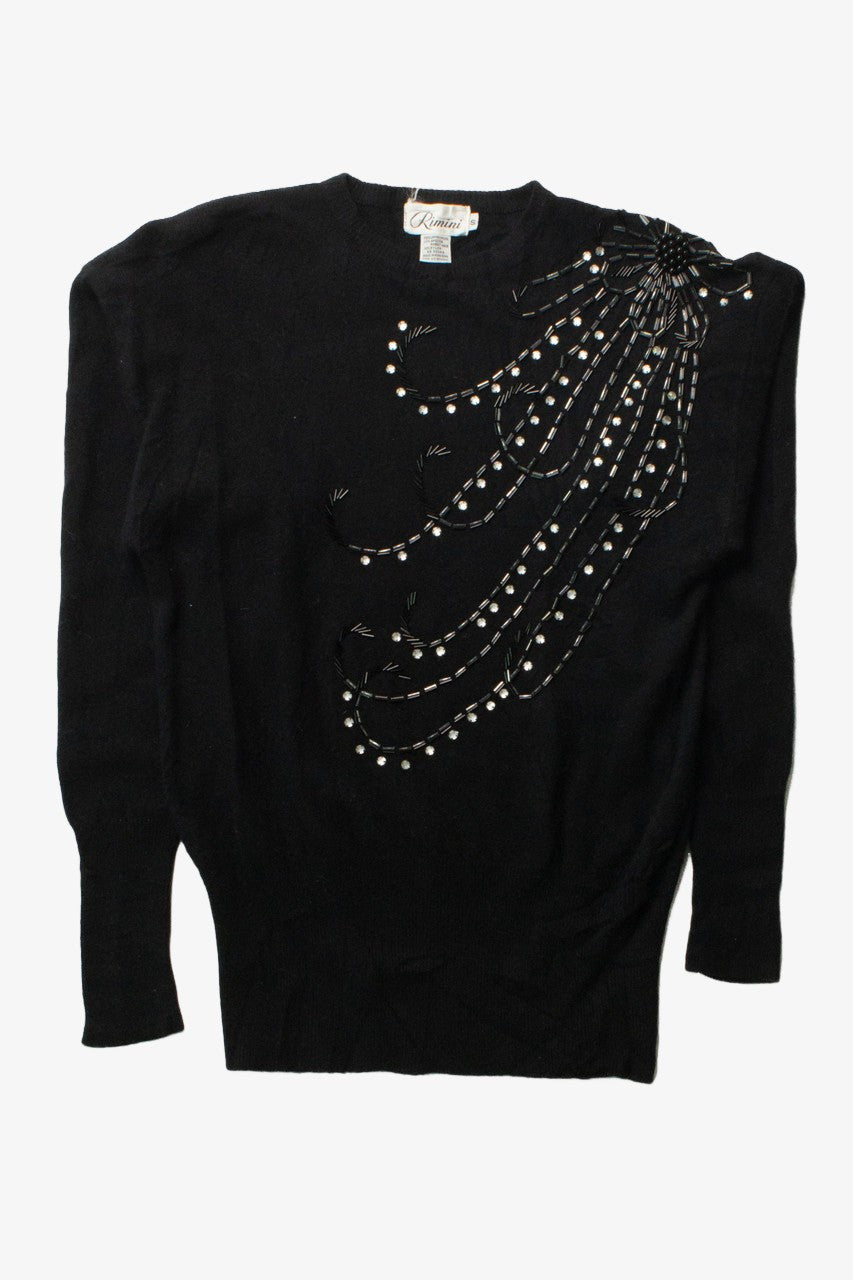 Vintage Rimini Beaded 80s Sweater (1980s)