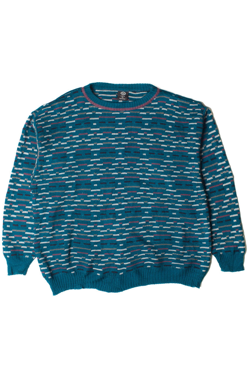 Vintage C & A Diamond Dash Pattern 80s Sweater